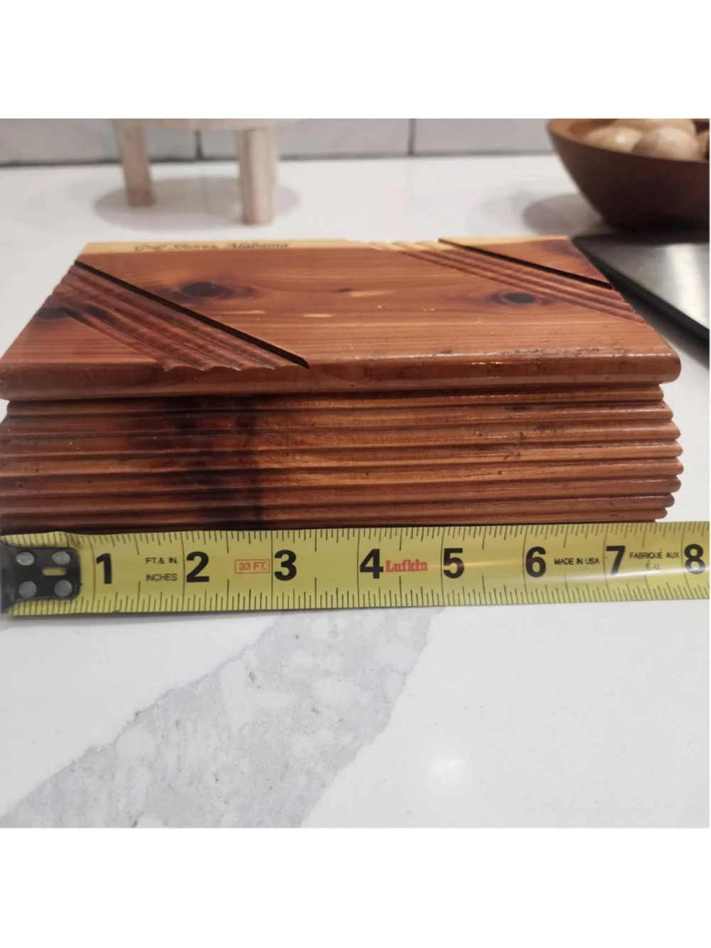 Vintage Gulf Shores Alabama Aromatic Cedar Keepsake Box Souvenir Trinket Box